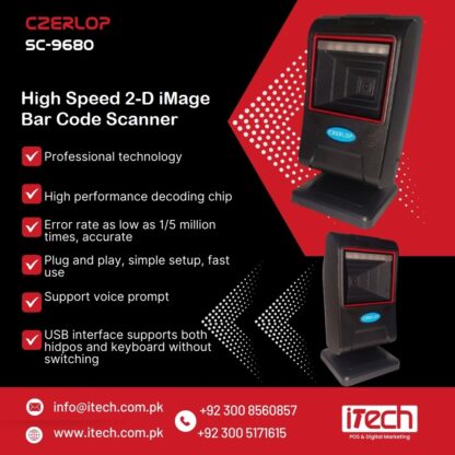 2-D Image Barcode Scanner | CZERLOP SC-9680